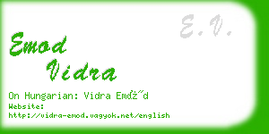 emod vidra business card